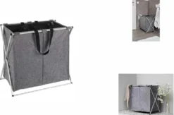 Wenko Wäschesammler Duo Grau Meliert -Leifheit || Vileda || Wenko Verkaufsgeschäft b098260ccb06119a56790a65b4087266