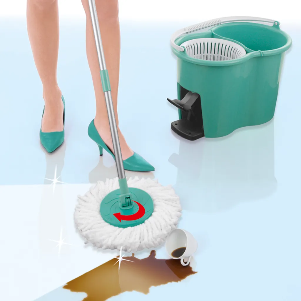 Wischmop Bodenwischer Set 2 Kammer Power Filtersystem Wischen Putzeimer Mopp NEU 5 Wischmop Bodenwischer Set 2 Kammer Power Filtersystem Wischen Putzeimer Mopp NEU – Bild 5