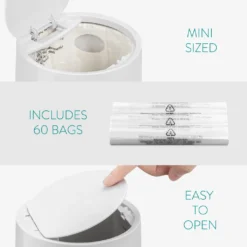 Navaris Tischabfalleimer Mülleimer Klein Mit Müllbeuteln - Abfalleimer Für Küchenplatte Schreibtisch Kosmetiktisch - Kosmetikeimer Müll Eimer Mit Druckdeckel - In Grau -Leifheit || Vileda || Wenko Verkaufsgeschäft b2c61854c6670628d885fe5369a53393