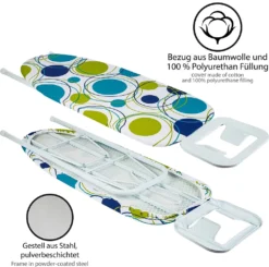 ONVAYA Tischbügelbrett | Mini Bügelbrett | Bügeltisch | Kleines, Platzsparendes Bügelbrett | Punkte Grün -Leifheit || Vileda || Wenko Verkaufsgeschäft b4176b8da8dd8066b123a09b23e1a0ca