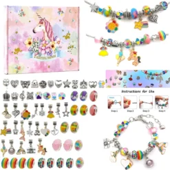 63er/set DIY Kristall Armband Bunt Kristall Perlen Schmuck Armbänder Handwerk Weihnachten Schmuck Weihnachtsgeschenk Für Erwachsene Und Kinder, Bunt Bastelsets