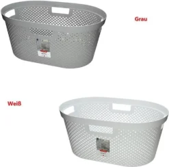 Curver INFINITY Wäschekorb Mit Lochmuster, 40 L, Grau -Leifheit || Vileda || Wenko Verkaufsgeschäft b547afd195b616e3dbd2ed17ea24795e