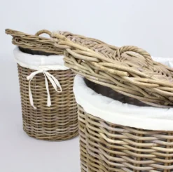 Wäschekorb Rattan Im 2er Set, Maße Ca. Ø 35 X 45 Cm, Ø 45 X 55 Cm -Leifheit || Vileda || Wenko Verkaufsgeschäft b5b6c14b4e0f776cb3d2c3e6f58bd83c