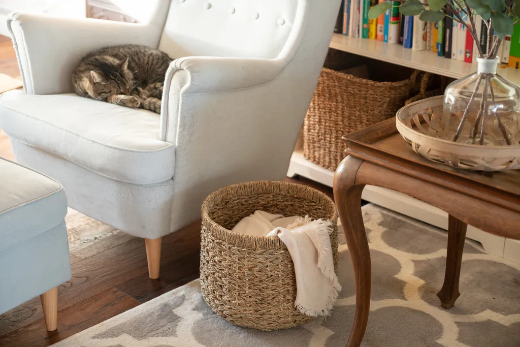 Decorasian Aufbewahrungskorb, Geflochten Aus Seegras / Wasserhyazinthe - Rund, Set: 35 Cm + 40 Cm - Nachhaltige Aufbewahrung, Wäschekorb, Spielzeugkorb, Großer Übertopf Für Pflanzen 4 Decorasian Aufbewahrungskorb, Geflochten Aus Seegras / Wasserhyazinthe - Rund, Set: 35 Cm + 40 Cm - Nachhaltige Aufbewahrung, Wäschekorb, Spielzeugkorb, Großer Übertopf Für Pflanzen – Bild 4