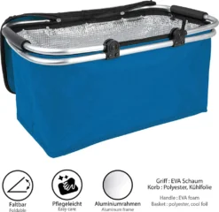 ONVAYA® Einkaufskorb Mit Kühlfunktion | Dunkelblau | 2er Set | Mit Deckel -Leifheit || Vileda || Wenko Verkaufsgeschäft b5cd5a88e250871c7c60051e722f02e6