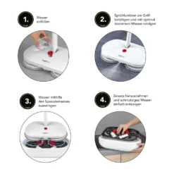 MAXXMEE Akku-Rotationsmopp - Rotierende Mikrofaserpads - Weiß Bodenwischer Akku Spray Mopp Spraymop Set Sprühwischer Tank Rotation Wischmopp -Leifheit || Vileda || Wenko Verkaufsgeschäft b5fc9959f2f91c758942c77e9196ac91