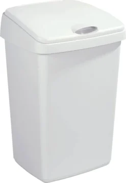 Sunware Delta Abfalleimer 50l Klappe Weiß