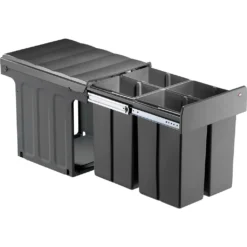 WESCO ProfilineQuartett 40 DT Einbau-Abfallsammler, 4 X 10L, Anthrazit
