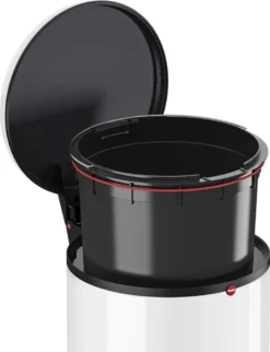 Tret-Abfallsammler, Hailo Harmony L, Silber, 20 Liter, Inneneimer: Kunststoff, Schwarz