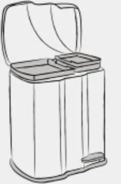 Keeeper ECO Pedal Bin Mülleimer 7 L + 15 L 39,5 X 29 X 43 Cm 6 Keeeper ECO Pedal Bin Mülleimer 7 L + 15 L 39,5 X 29 X 43 Cm -Leifheit || Vileda || Wenko Verkaufsgeschäft ba2bb8ec4b513ca8283952b39faed2f9