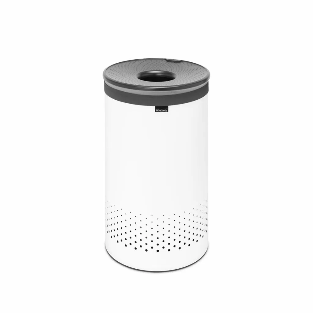 Brabantia Wäschebox Fresh White Mit Kunststoffdeckel, Wäschetonne, Stahl, Weiß, 60 Liter, 304880 4 Brabantia Wäschebox Fresh White Mit Kunststoffdeckel, Wäschetonne, Stahl, Weiß, 60 Liter, 304880 – Bild 4