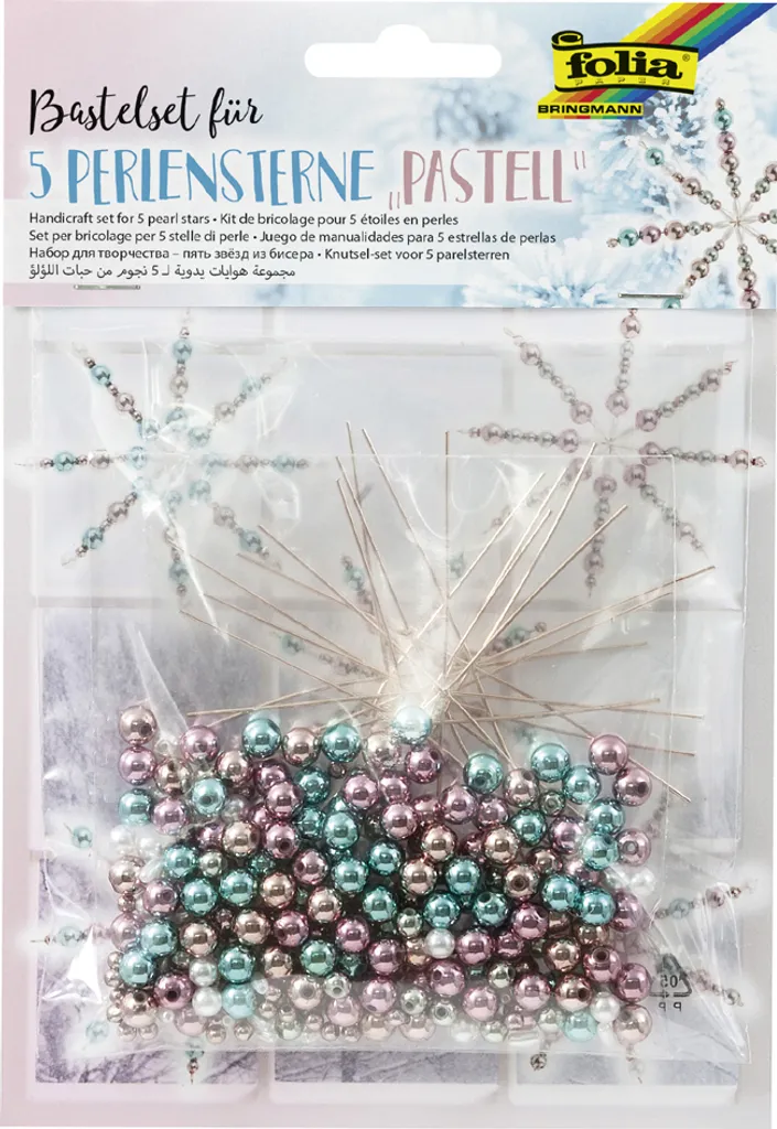 Folia Perlensterne-Set "Pastell" 340-teilig 2 Folia Perlensterne-Set "Pastell" 340-teilig – Bild 2
