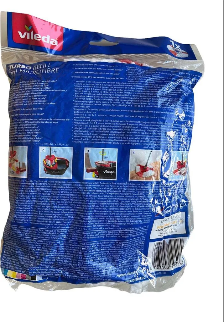 Vileda Wischbezug Easy Wring & Clean Turbo 2-in-1 6 Vileda Wischbezug Easy Wring & Clean Turbo 2-in-1 – Bild 6