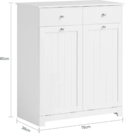 SoBuy BZR33-W Wäscheschrank Mit 2 Ausklappbaren Wäschesäcken Wäschekörbe Wäschetruhe Wäschesammler Mit 2 Schubladen Badschrank Weiß 12 SoBuy BZR33-W Wäscheschrank Mit 2 Ausklappbaren Wäschesäcken Wäschekörbe Wäschetruhe Wäschesammler Mit 2 Schubladen Badschrank Weiß -Leifheit || Vileda || Wenko Verkaufsgeschäft bed6d6e3873b45c73c7f238a0aec1dc9