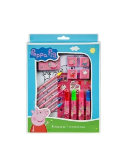 UNDERCOVER Spielwaren Kreativbox Malen-Stickern-Stempeln Peppa Pig, 35-tlg. Malsets Bauernhof Basteln & Kreativitätsspielzeug Kinderspieleland232211