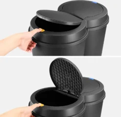 Deuba Mülleimer 50 L Duo 2fach Trennsystem 2x25L Druckknopf-Automatik Küche Abfalleimer Müllbehälter Mülltrennung Büro, Farbe:schwarz - Black - Noir 22 Deuba Mülleimer 50 L Duo 2fach Trennsystem 2x25L Druckknopf-Automatik Küche Abfalleimer Müllbehälter Mülltrennung Büro, Farbe:schwarz - Black - Noir -Leifheit || Vileda || Wenko Verkaufsgeschäft c0c0e34faabb5e9fee9a160fb9d45866
