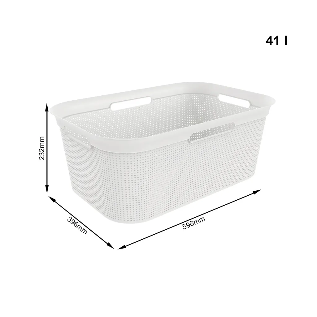 ROTHO Wäschekorb 41 L BRISEN, Farbe:Weiß 6 ROTHO Wäschekorb 41 L BRISEN, Farbe:Weiß – Bild 6