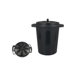 Abfalleimer Schwarz BigBuy Eco Größe: 70 L - ø 44,5 X 55,7 X 59,8 Cm