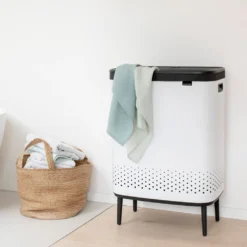 Brabantia Bo Wäschekorb Hi, 90 L, Rechteckig, Weiß, Schwarz, 540 Mm, 320 Mm -Leifheit || Vileda || Wenko Verkaufsgeschäft c3c22d758c0f6da5ea958b762580d348