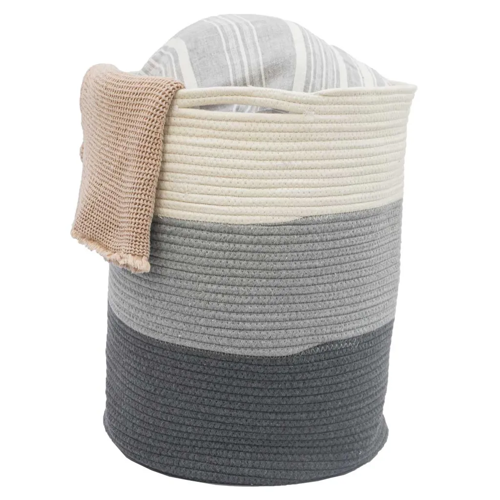 Ø38x46 Baumwoll Seilkorb 50L Aufbewahrungskorb Boho Wäschekorb Kinderzimmer Korb 1 Ø38x46 Baumwoll Seilkorb 50L Aufbewahrungskorb Boho Wäschekorb Kinderzimmer Korb