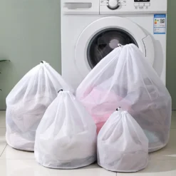 Set Mit 6 Großen Wäschesäcken, 50 X 60 Cm, Netz-Wäschesäcke Mit Kordelzug, Strapazierfähiger Waschbeutel Für Feinwäsche, Wäsche-Netzbeutel Für Familie, Studentenwohnheim, Apartment (1 Grobes Netz + 1 Feines Netz),style 1 -Leifheit || Vileda || Wenko Verkaufsgeschäft c4308f9cc148c128f00d637b2670ff47