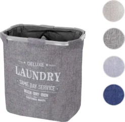 Wäschesammler MCW-C34, Laundry Wäschebox Wäschekorb Wäschebehälter Mit Netz, 2 Fächer 56x49x30cm 82l Grau 14 Wäschesammler MCW-C34, Laundry Wäschebox Wäschekorb Wäschebehälter Mit Netz, 2 Fächer 56x49x30cm 82l Grau -Leifheit || Vileda || Wenko Verkaufsgeschäft c4bdf52635aa35d1c428077e9a2ac3c7