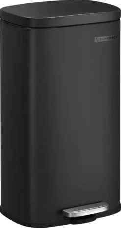 SONGMICS Mülleimer, 30 L Abfalleimer Mit Pedal, Treteimer Mit Inneneimer Aus Kunststoff, Für Die Küche, Klappdeckel, Softclose, Geruchsdicht Und Hygienisch, Schwarz LTB03BK -Leifheit || Vileda || Wenko Verkaufsgeschäft c4db0b373c3de0dcc81d6b3c9f45346b