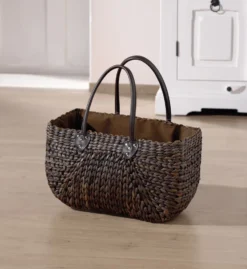 Maisstroh-Tasche, Mokka, T43 X B20 X H24 Cm, GH44 Cm, Einkaufstasche,Tragetasche