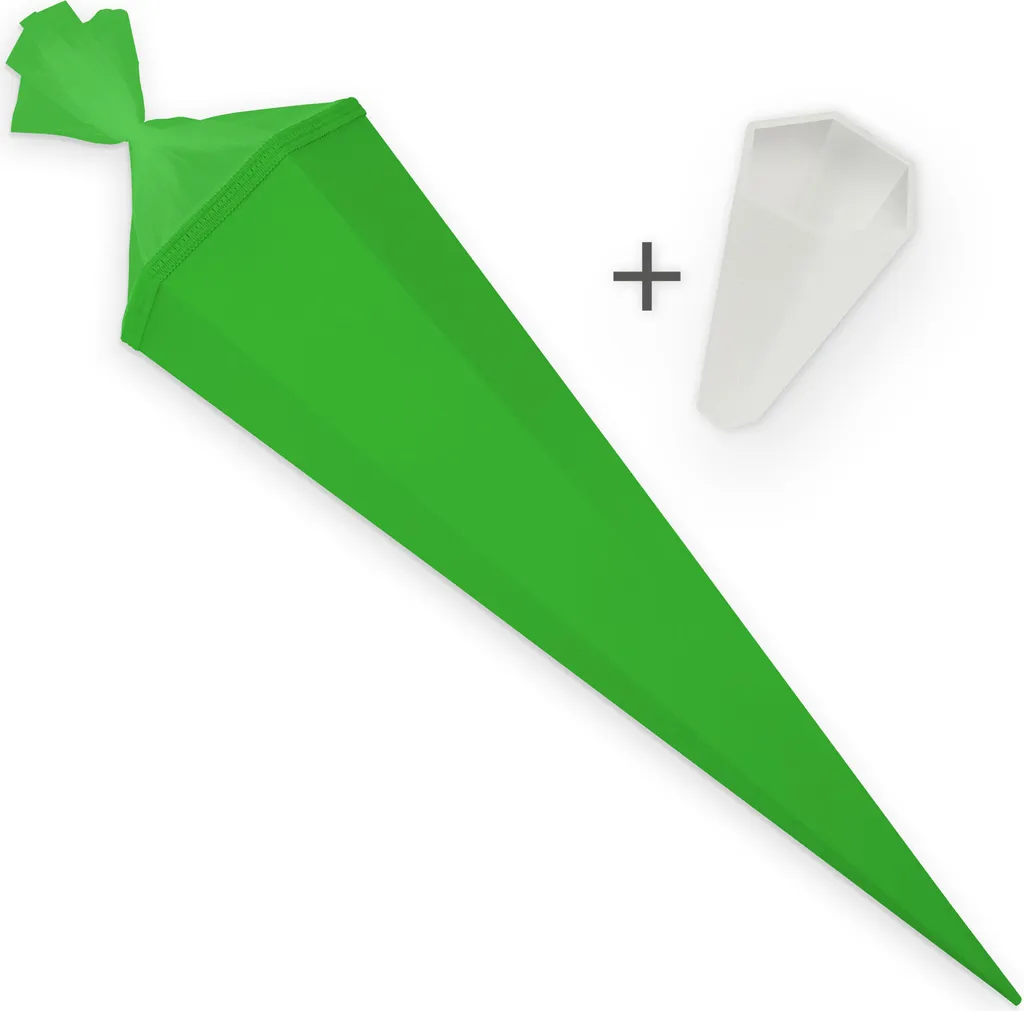 Itenga Set Grün Bastelschultüte Rohling 85 Cm Eckig + Schultüten Spitzenschutz 1 Itenga Set Grün Bastelschultüte Rohling 85 Cm Eckig + Schultüten Spitzenschutz