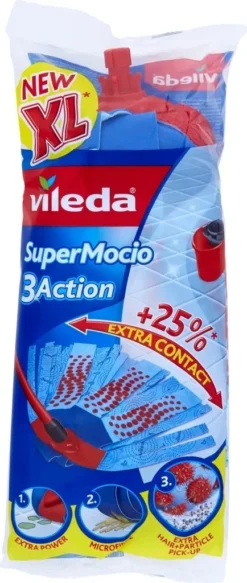 Vileda Super Mocio Ersatzmopp Mit 3D-Velours-Struktur