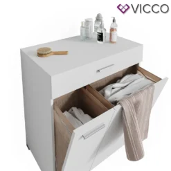 Vicco Wäschekorb MATTEO XL Weiß Waschmaschinenschrank Badschrank Wäscheschrank -Leifheit || Vileda || Wenko Verkaufsgeschäft c8144ce01a92d3132efa35eab4790fa5