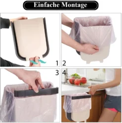 2 Stück Faltbarer Mülleimer Hängend | Volumen 9 L | Abfalleimer FürMüll | Abfallsammler Küche | Klappbarer Abfall Korb Für Die Schranktür | Auch Für Auto, Wohnmobil, LKW Geeignet | Farbe [braun] -Leifheit || Vileda || Wenko Verkaufsgeschäft c940e7aa3478d24fa7aff9454552a2ec