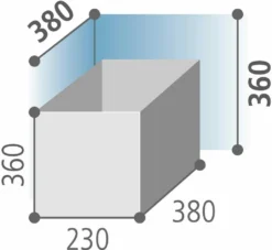 WESCO Einbau-Abfallsammler 30DT - 16 Liter, Hinter Drehtüren, Alugrau -Leifheit || Vileda || Wenko Verkaufsgeschäft cabe264f99b5781cc48f188177a98bfc