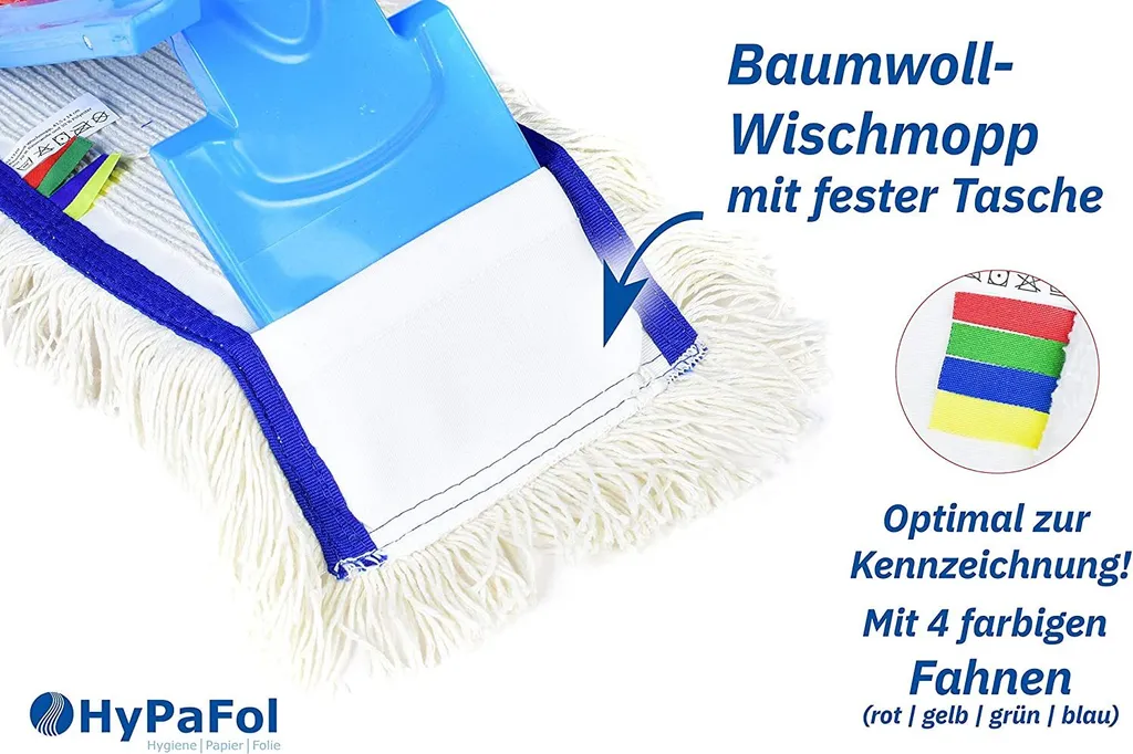 Hypafol Wischmopp-Baumwolle 40 Cm | 3 Wischmopp Bezüge 3 Hypafol Wischmopp-Baumwolle 40 Cm | 3 Wischmopp Bezüge – Bild 3