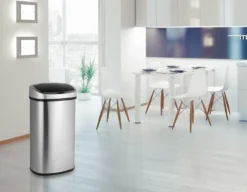 Mascot UMUZI CLEANING 38L Mülleimer Mit Automatischem Sensor, Silberner Mülleimer Für Küchenabfälle, Abfalleimer Mit Hand Bewegungssensor Aus Metall & Edelstahl -Leifheit || Vileda || Wenko Verkaufsgeschäft cbe2f37859e4cd16aa39e57c6297ab18