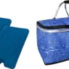 30 Liter Kühlkorb Faltbar – Einkaufskorb Thermo Korb Mit 2X Kühlakkus Für Unterwegs – Outdoor Picknickkorb Wasserdicht Kühlfunktion Klappbare Tragestange Kühltasche
