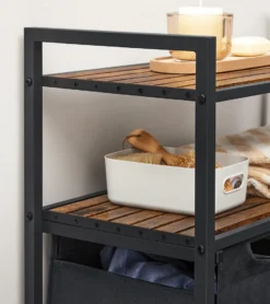 VASAGLE Wäschekorb, Wäschesammler, 2 Fächer, 2 Ablagen, Wäschesortierer, Wäschesack Ausziehbar Und Abnehmbar, Pro Tasche 46 Liter, Für Badezimmer, Waschküche, Vintagebraun-schwarz BLH211B01 13 VASAGLE Wäschekorb, Wäschesammler, 2 Fächer, 2 Ablagen, Wäschesortierer, Wäschesack Ausziehbar Und Abnehmbar, Pro Tasche 46 Liter, Für Badezimmer, Waschküche, Vintagebraun-schwarz BLH211B01 -Leifheit || Vileda || Wenko Verkaufsgeschäft ce323135b190ffa3479788a4d19fe343