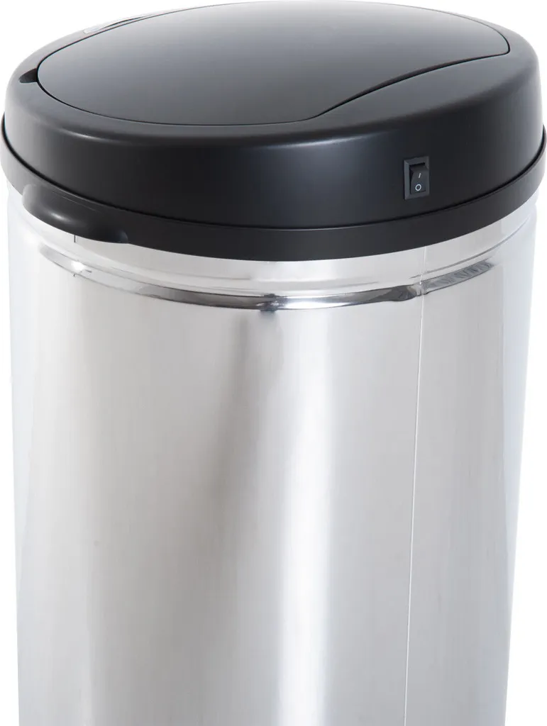 HOMCOM Edelstahl Automatik Sensor Mülleimer Abfalleimer IR Sensor Mit/ohne Inneneimer Rund 50 L 9 HOMCOM Edelstahl Automatik Sensor Mülleimer Abfalleimer IR Sensor Mit/ohne Inneneimer Rund 50 L – Bild 9