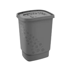 ROTHO Wäschesammler 55 L FLOWERS, Farbe:Anthrazit