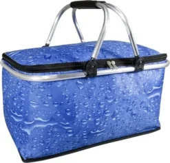 Einkaufskorb Conny Mit Verstärktem Griff Faltbar Picknick-Korb Klappbar Einkaufstasche Für Unterwegs Mit Thermo- Isolierung Handlich Und Abwaschbar