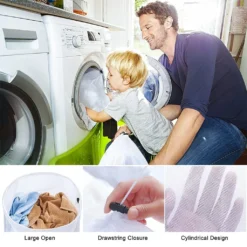 Set Mit 6 Großen Wäschesäcken, 50 X 60 Cm, Netz-Wäschesäcke Mit Kordelzug, Strapazierfähiger Waschbeutel Für Feinwäsche, Wäsche-Netzbeutel Für Familie, Studentenwohnheim, Apartment (1 Grobes Netz + 1 Feines Netz),style 1 -Leifheit || Vileda || Wenko Verkaufsgeschäft d03b60804e051ed7ab9d04145382f379