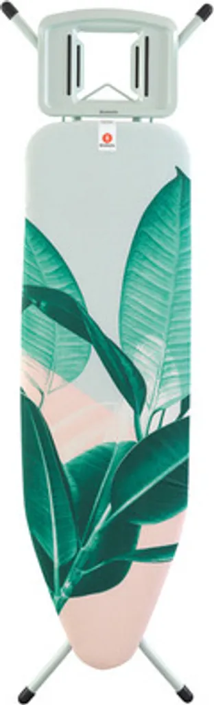 Brabantia Streckmetall Bügeltisch Mit Dampfstopmulde Solide, Bügel Tisch, Bügelbrett, Tropical Leaves / Fresh White, 124 X 38 Cm, 118364 1 Brabantia Streckmetall Bügeltisch Mit Dampfstopmulde Solide, Bügel Tisch, Bügelbrett, Tropical Leaves / Fresh White, 124 X 38 Cm, 118364