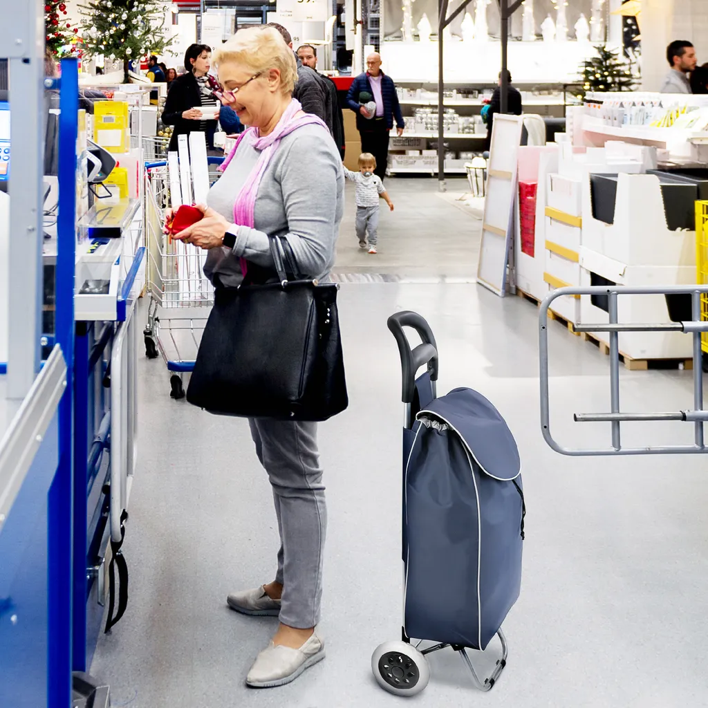 Wuuhoo I Einkaufstrolley Shoppy Mit Rollen 34 L I Einkaufswagen Faltbar, Abwaschbar I Verstärktes Material 5 Wuuhoo I Einkaufstrolley Shoppy Mit Rollen 34 L I Einkaufswagen Faltbar, Abwaschbar I Verstärktes Material – Bild 5