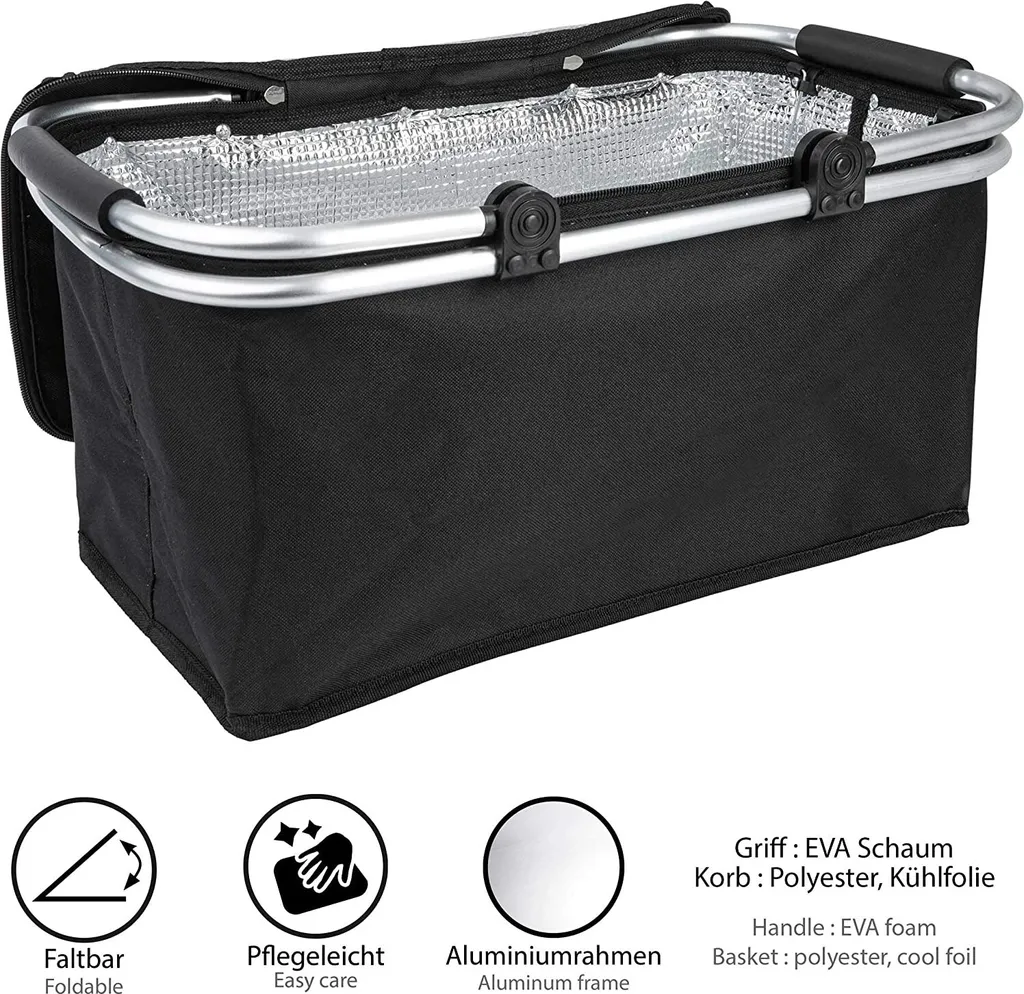 ONVAYA® Einkaufskorb Faltbar Mit Kühlfunktion | Schwarz | 2 Stück | Faltkorb Mit Deckel | Isolierkorb | Einkaufstasche | Klappkorb | Thermokorb Klappbar 3 ONVAYA® Einkaufskorb Faltbar Mit Kühlfunktion | Schwarz | 2 Stück | Faltkorb Mit Deckel | Isolierkorb | Einkaufstasche | Klappkorb | Thermokorb Klappbar – Bild 3