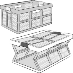 5-er Set - KLAPPBOX - Silber-Anthrazit - Faltbox Lagerbox Einkaufsbox 45 Liter 4 Griffe Aufbewahrungsbox Kunststoff Soft-Touch Softgriff Faltbox Set Klappbox Set NEU -Leifheit || Vileda || Wenko Verkaufsgeschäft d22afe9c9b9c6e45bf0d16b3dd5919d3