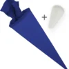 Itenga Set Blau Bastelschultüte Rohling 70 Cm Rund + Schultüten Spitzenschutz