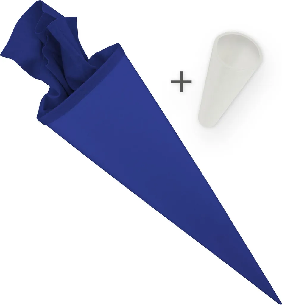 Itenga Set Blau Bastelschultüte Rohling 70 Cm Rund + Schultüten Spitzenschutz 1 Itenga Set Blau Bastelschultüte Rohling 70 Cm Rund + Schultüten Spitzenschutz