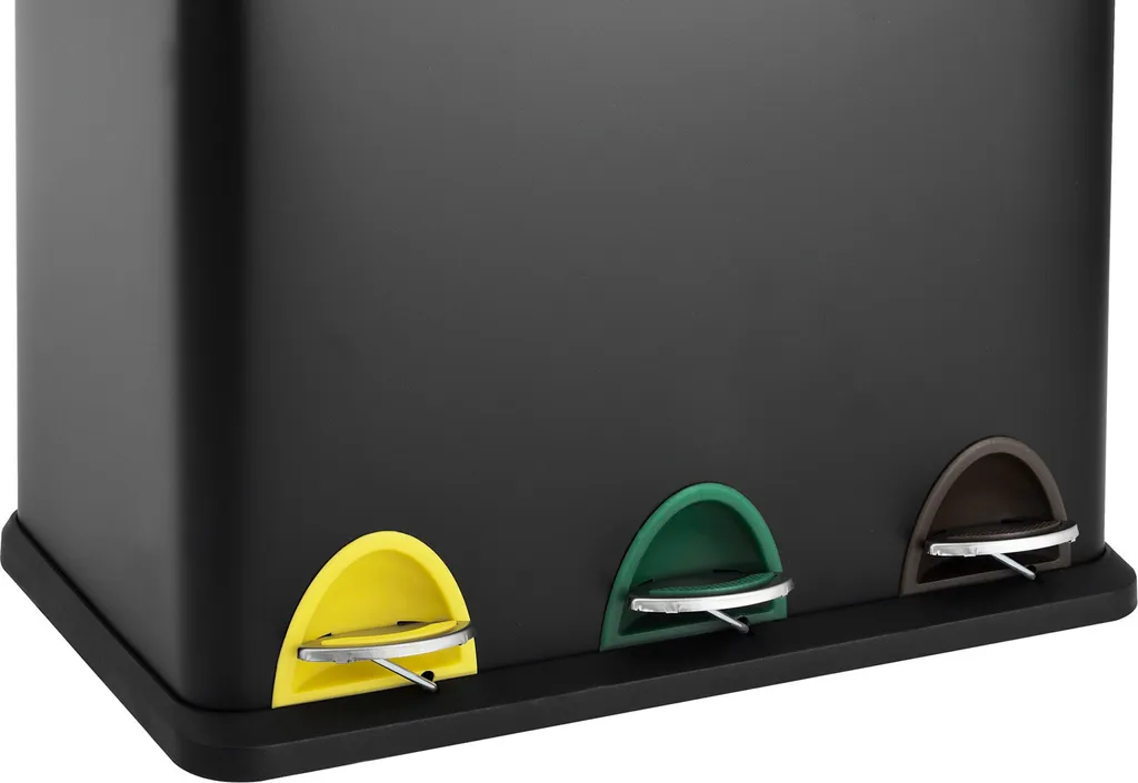 SVITA TC3X8 24 L Treteimer Abfalleimer Mülleimer Pulverbeschichteter Stahl Schwarz 4 SVITA TC3X8 24 L Treteimer Abfalleimer Mülleimer Pulverbeschichteter Stahl Schwarz – Bild 4