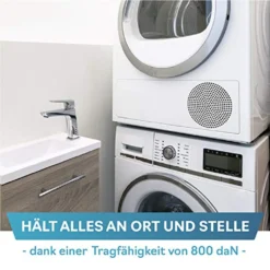 Sicheres Stapeln Von Trockner & Waschmaschine Mit 800 DaN Zugkraft 11 Sicheres Stapeln Von Trockner & Waschmaschine Mit 800 DaN Zugkraft -Leifheit || Vileda || Wenko Verkaufsgeschäft d51506ce3bf55b2465b42088203224bd