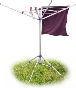 Relaxdays Wäschespinne 19 M Leine Mit Standfuß